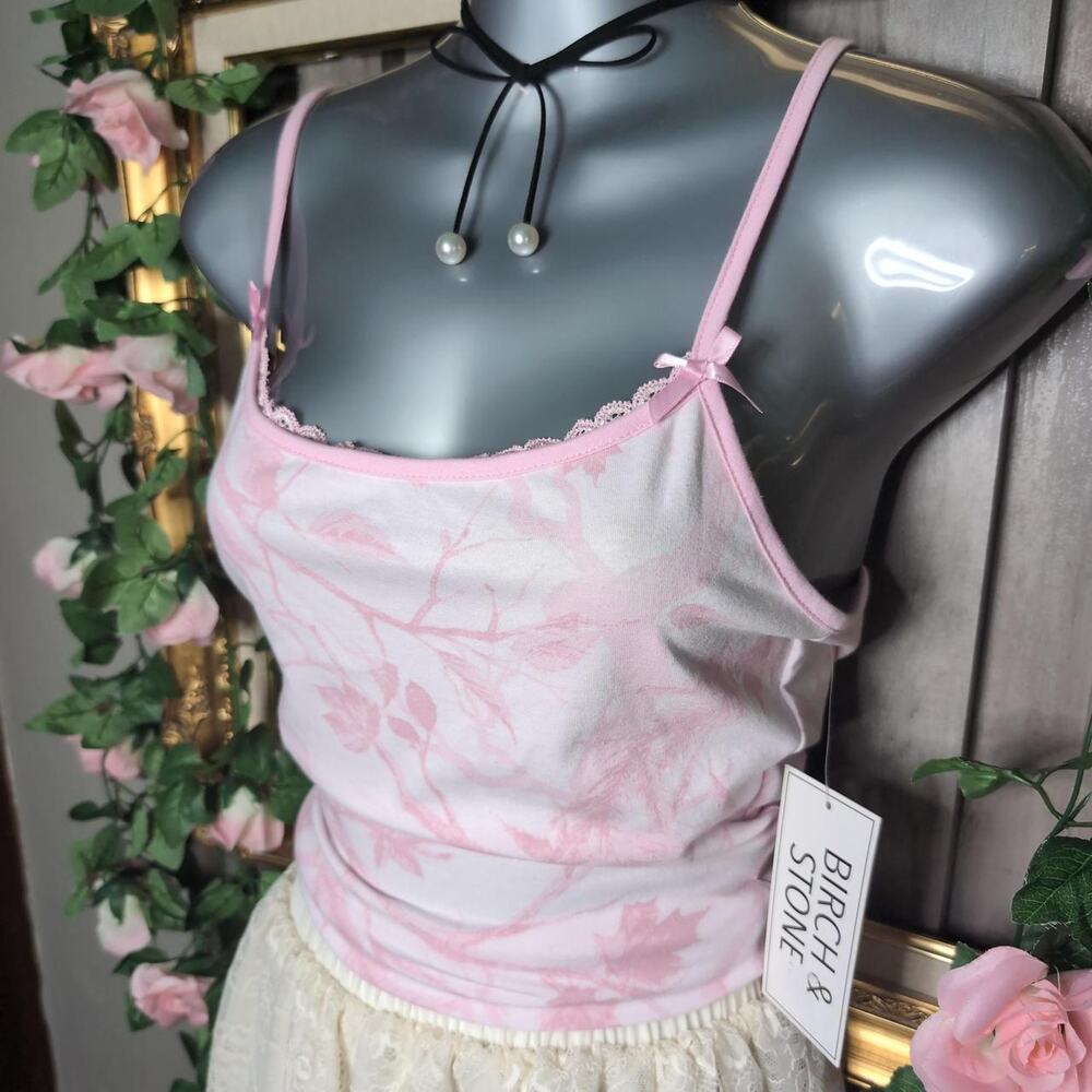 Pink and white lacy babydoll